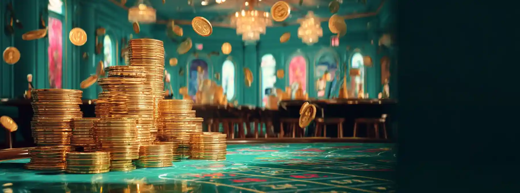Illustration of a slot machine jackpot